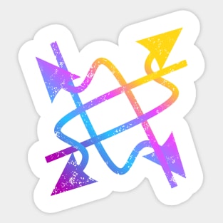 colorful abstract arrow illustration Sticker